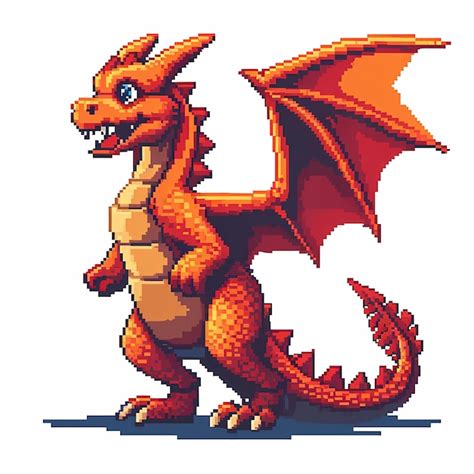 Premium AI Image | A dragon pixel art