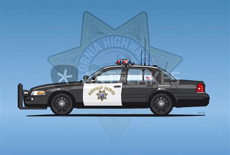 "California Highway Patrol Ford Crown Victoria Police Interceptor" Graphic/Illustration art ...