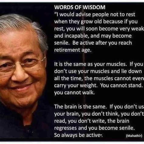 Inspirational words of Mahathir Mohamad