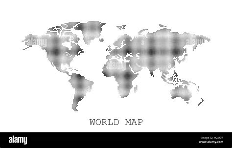 World Map Outline Vector Dotted