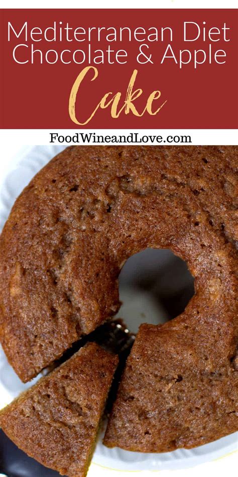 Mediterranean Diet Chocolate Apple Cake - Food Wine and Love