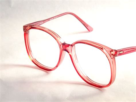 Big Preppy Pink Eyeglasses Frames Vintage Eyewear by DontUWantMe