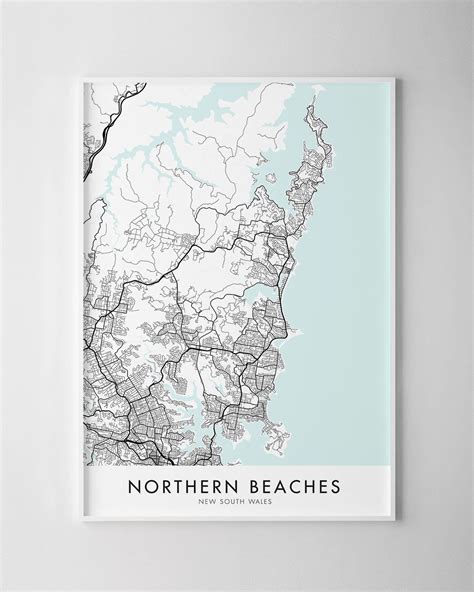 Northern Beaches NSW Map Print - Chelsea Chelsea