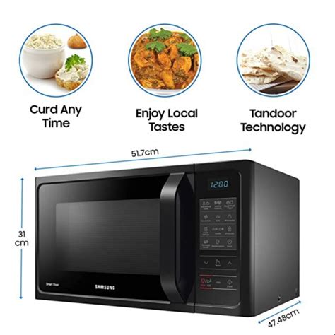 Samsung 28 L Convection Microwave Oven (MC28A5013AK/TL, Black, Curd ...