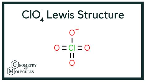 ClO4- Lewis Structure (Perchlorate Ion) | Lewis, Molecules, Biology