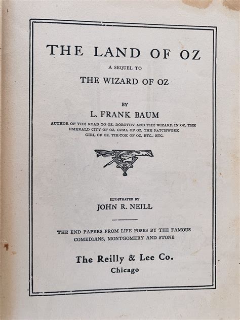 Vintage Land of Oz Book, Popular Edition, L. Frank Baum 1904 Authentic ...