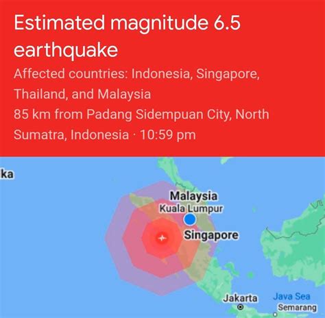 6.2 magnitude earthquake hits Sumatra, tremors felt in several Malaysian states