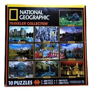 Amazon.com: National Geographic Collection of 10 Puzzles - Traveler ...