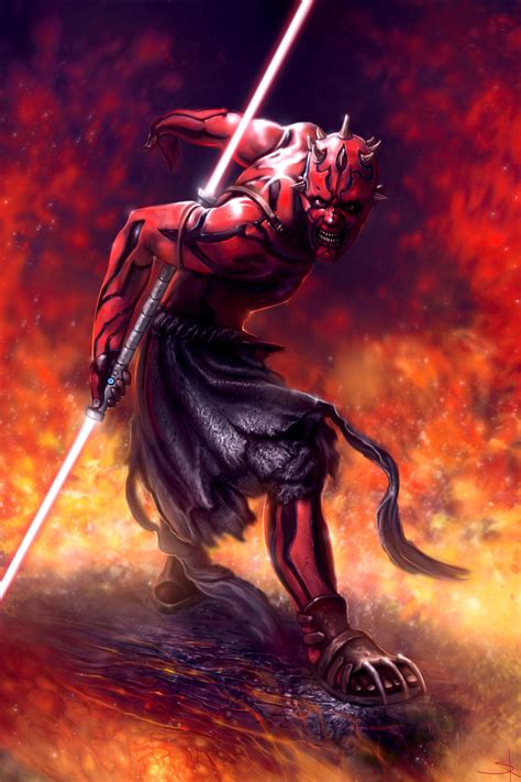 Darth Maul by Steven Rogers | Star wars villains, Dark side star wars ...