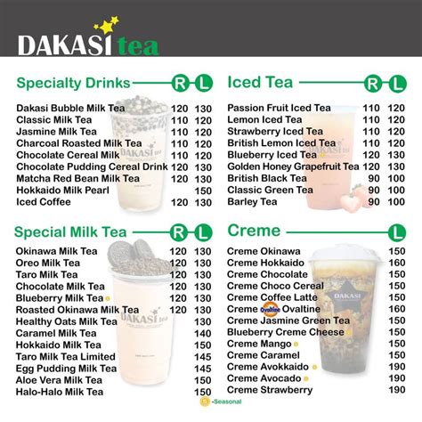 Dakasi Menu