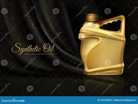 Synthetic Car Engine Oil Realistic Vector Banner Stock Vector ...