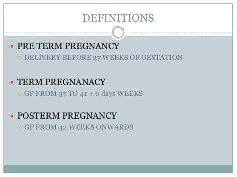 preterm and postterm labour