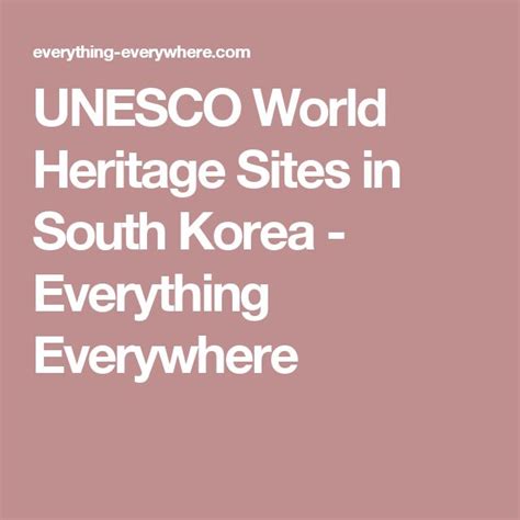 UNESCO World Heritage Sites in South Korea | World heritage sites ...