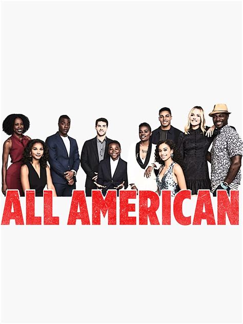 "All American Cast" Sticker for Sale by livpaigedesigns | Redbubble