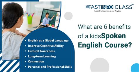 What are six benefits of a Spoken English course for kids?