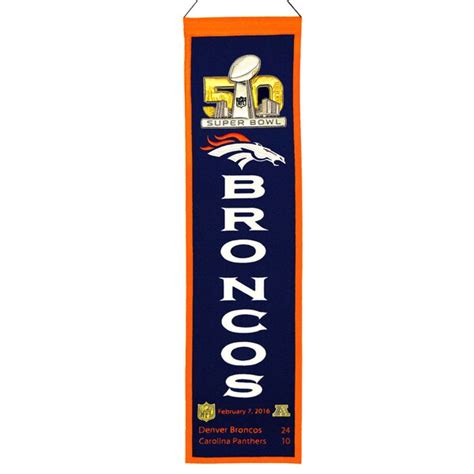 Denver Broncos Super Bowl 50 Champions Commemorative Banner - NFLShop.com