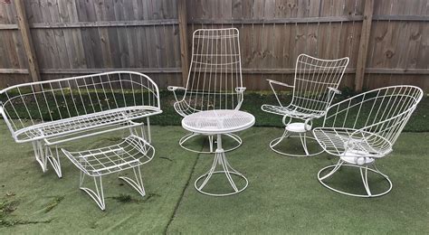 MID CENTURY HOMECREST Patio Furniture Set of 6! Vintage Bottemiller ...