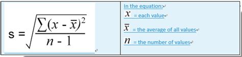 Standard Deviation Formula In Excel