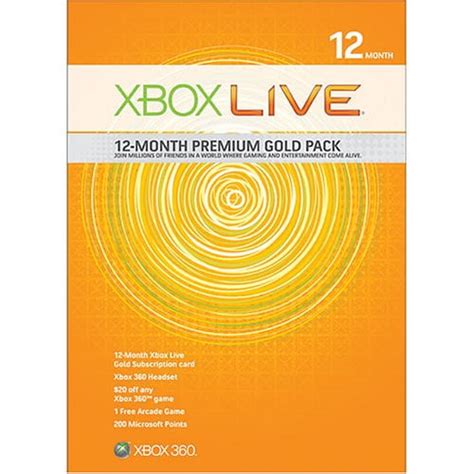 Xbox 360 Live 12 Month Gold Kit - Walmart.com - Walmart.com