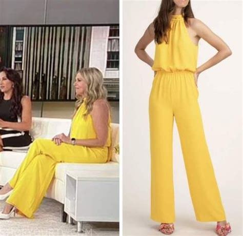 Outnumbered: June 2022 Cheryl Casone's Yellow Halter Jumpsuit in 2022 | Halter jumpsuit ...