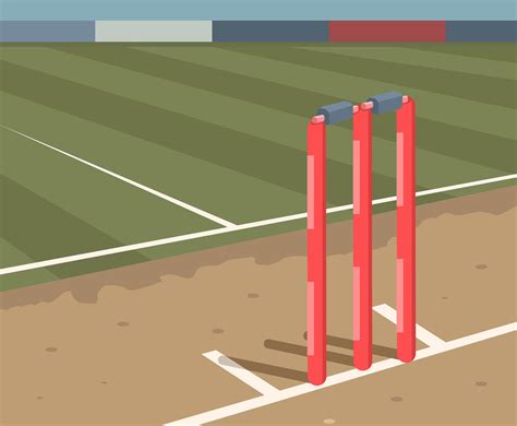 Red Cricket Stumps Vector Vector Art & Graphics | freevector.com