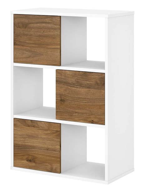 6 Cube Organizer in White and Fresh Walnut - Walmart.com