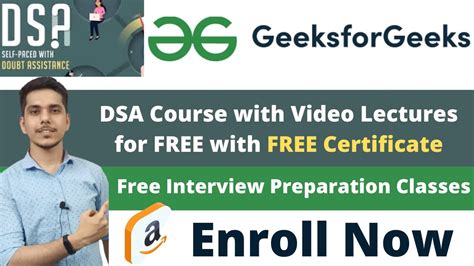 gfg Interview Preparation Free | gfg dsa course Free with Certificate | gfg ds and algo course ...