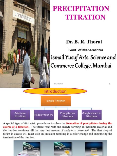 Precipitation Titration | PDF | Titration | Chemistry