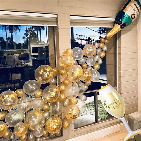 Buy Champagne Bottle Balloons Party Decorations,Confetti Birthday ...