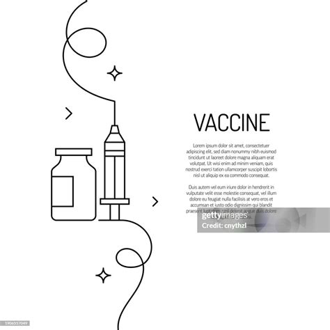 Continuous Line Drawing Of Vaccine Icon Hand Drawn Symbol Vector Illustration High-Res Vector ...