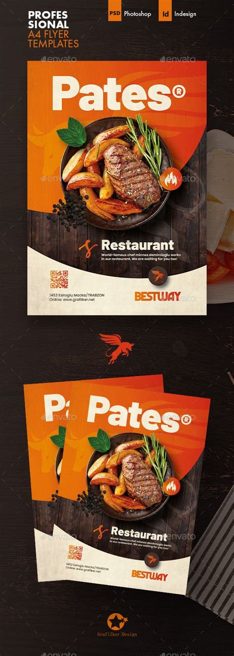 Restaurant Flyer Templates, Print Templates | GraphicRiver