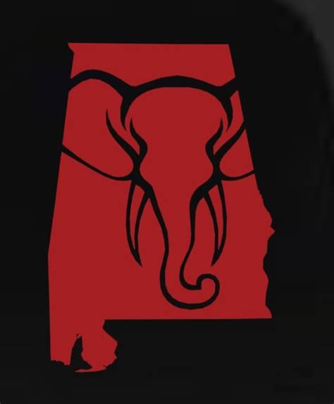 Items similar to Alabama Decal, Elephant Decal, Bama Decal on Etsy