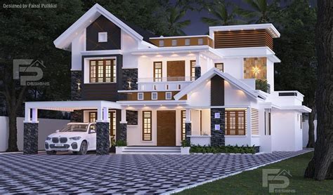 2400 Sq Ft 4BHK Contemporary Style Two-Storey House and Free Plan ...