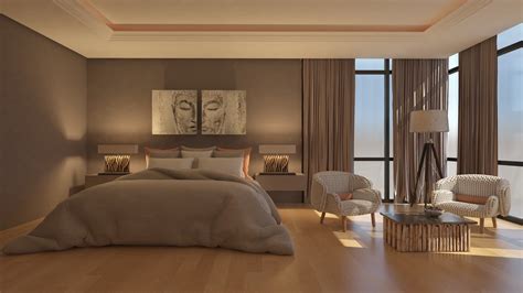 Modern bedroom design 3D model - TurboSquid 1422532