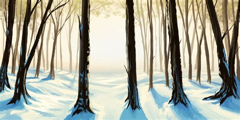 Snowy Forest (Digital Painting) : r/landscape