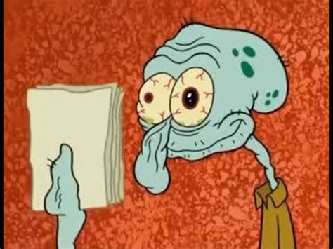 Squidward finishes his work - YouTube