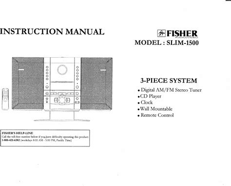 Fisher Car Stereo System Slim 1500 Users Manual