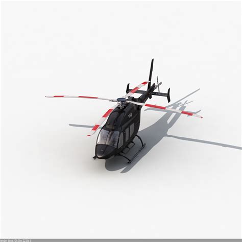 3d bell 429 helicopter interior model