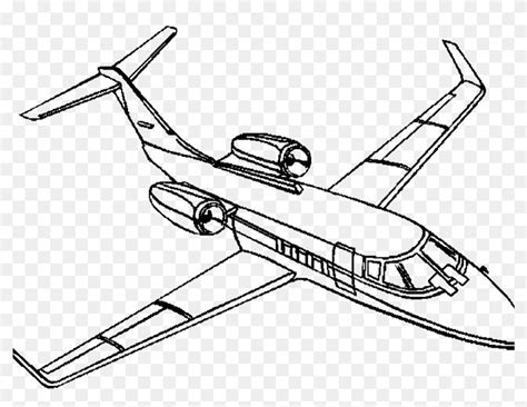 Transparent Plane Drawing Png - Lear Jet Coloring Pages, Png Download ...