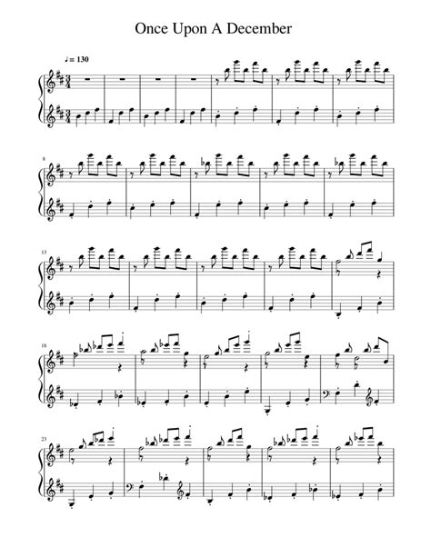 Once Upon A December Sheet music for Piano (Solo) | Musescore.com