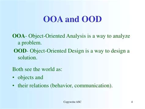 PPT - Understanding OOA and OOD in Object-Oriented Programming PowerPoint Presentation - ID:9347240