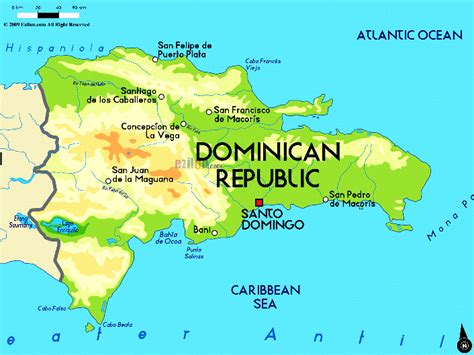 Mapa Físico de la República Dominicana - Blog didáctico