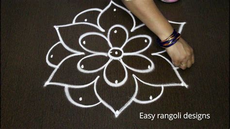 Simple And Easy Rangoli Designs For Home With Dots - Homemade Ftempo