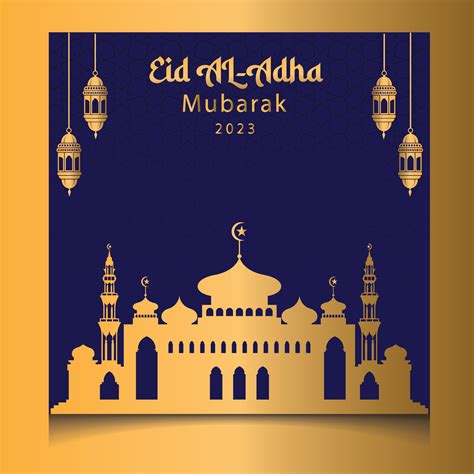 Eid Al Adha 2023 Mubarak Social Media Post Template-04 23590889 Vector ...