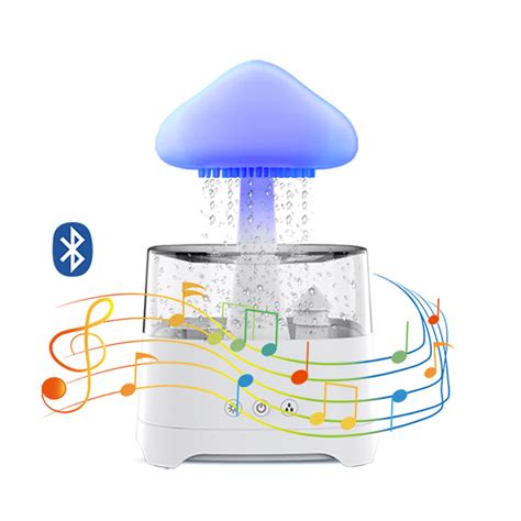 Mushroom Rain Cloud Humidifier White Noise Machine With Bluetooth Speaker