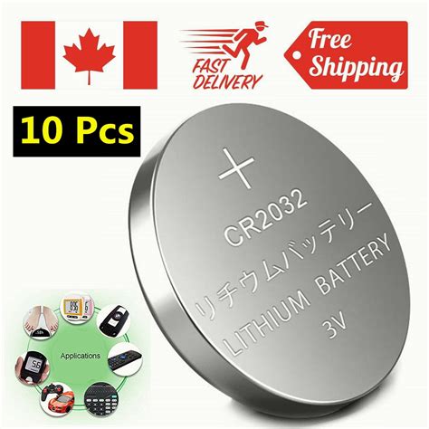 10 Pcs CR2032 Lithium Battery DL2032 2032 3V coin cell button batteries Cananda | Walmart Canada