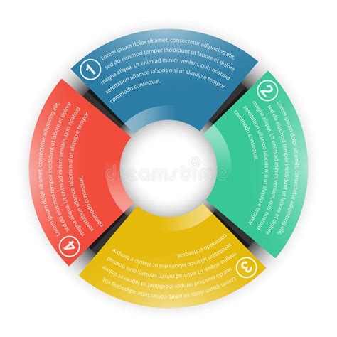 Infographics. a Pie Chart with Four Sectors Stock Vector - Illustration of creative, plan: 154099723