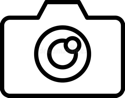 Camera Icon with Outline Style Stock Vector - Illustration of focus, white: 254232430