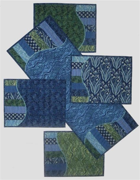 Beautiful Quilted Placemats Free Patterns And Wonderful Ideas Of Laurie Shifrin Des… | Quilted ...