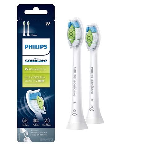 Philips Sonicare Diamondclean Replacement Toothbrush Heads, HX6062/65, Brushsync™ Technology ...